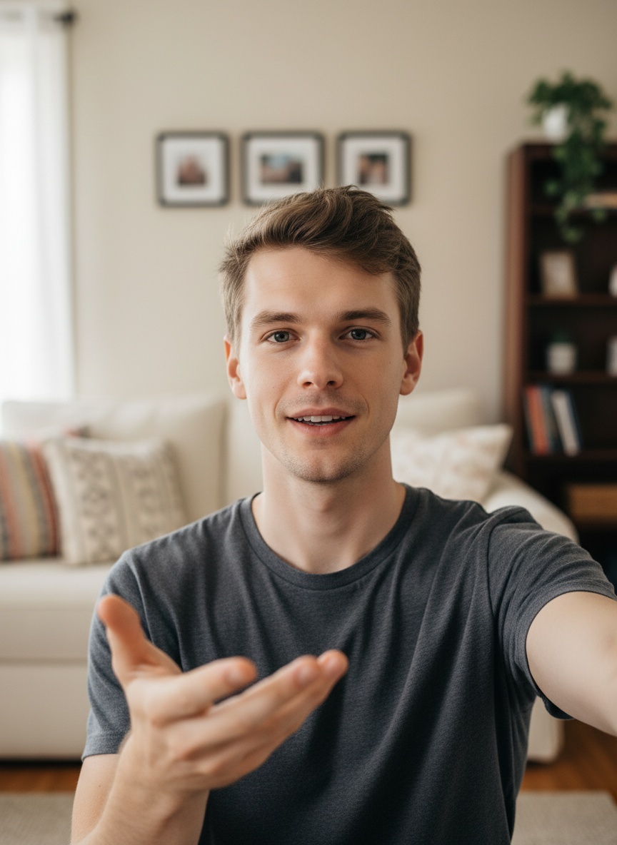 Casual Home UGC setting for affiliate marketing