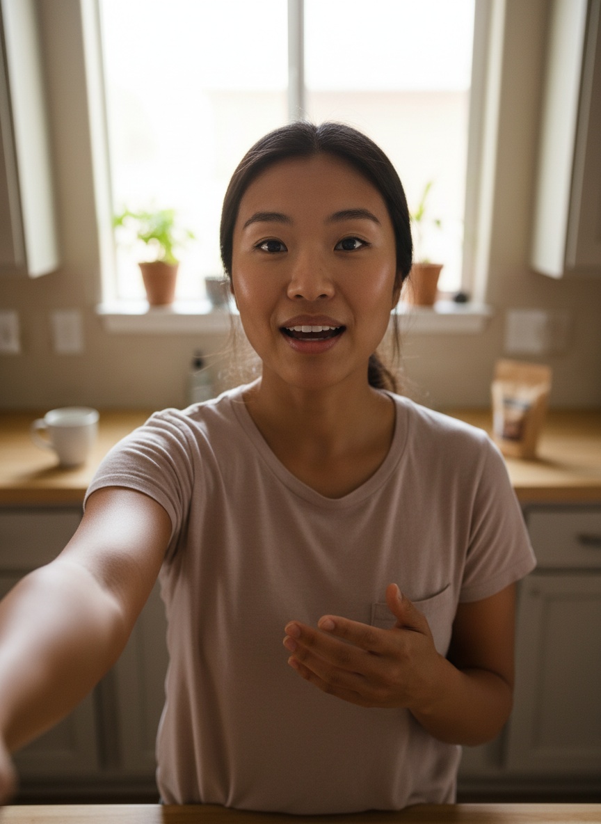 Kitchen Counter UGC setting for instagram reels