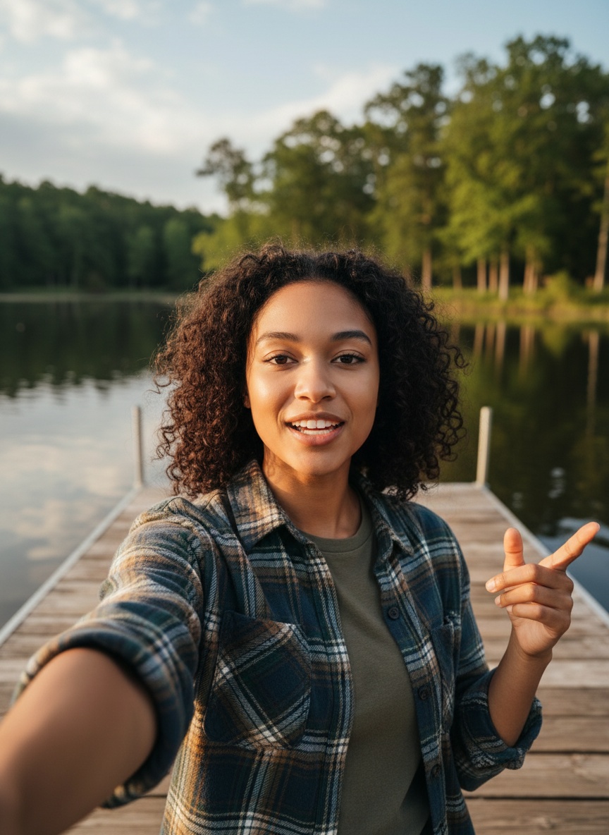 Lakeside Dock UGC setting for affiliate marketing
