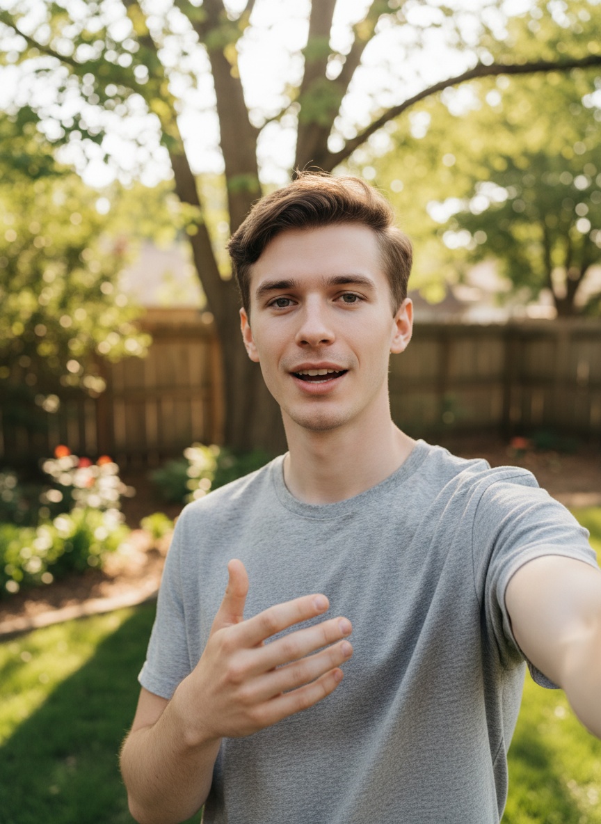 Outdoor Natural UGC setting for youtube shorts