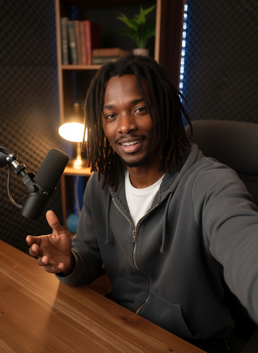 Podcast Studio UGC setting for facebook reels