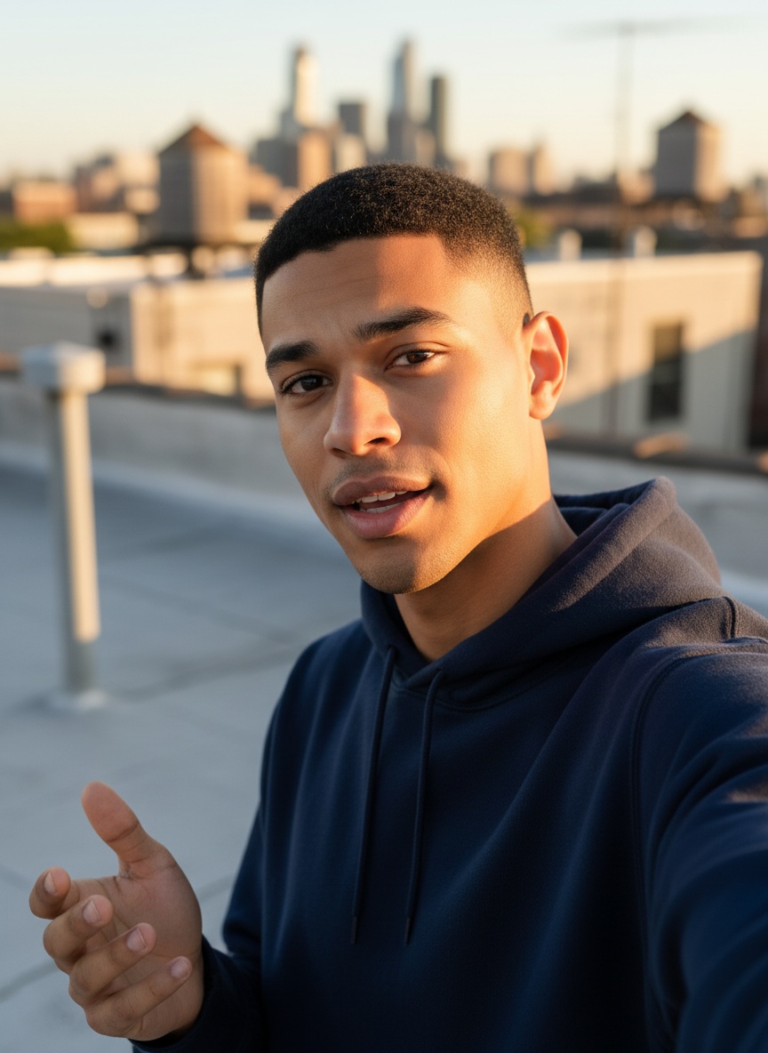 Rooftop Urban UGC setting for instagram reels